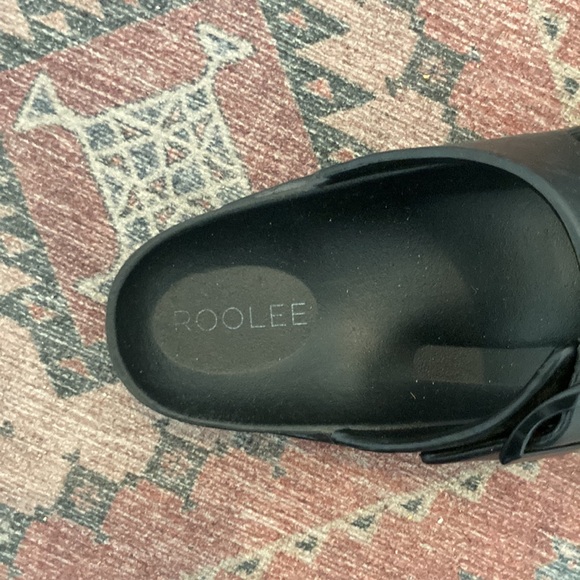 ROOLEE Black Buckle Slides 6 - Picture 2 of 3